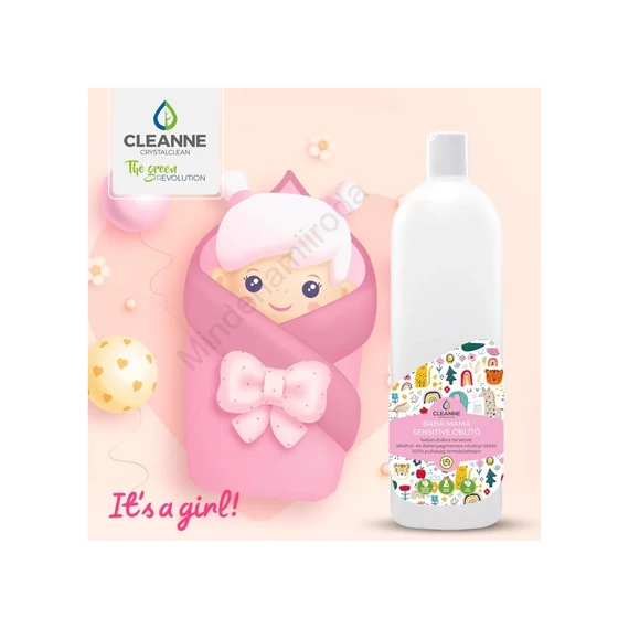 Öblítő koncentrátum 1 liter Cleanne_Baba-Mama Sensitive Its a girl