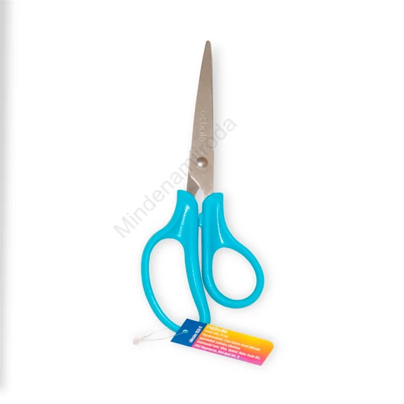 Olló 17cm, hegyes, ergonomikus, iskolai, Nebulo