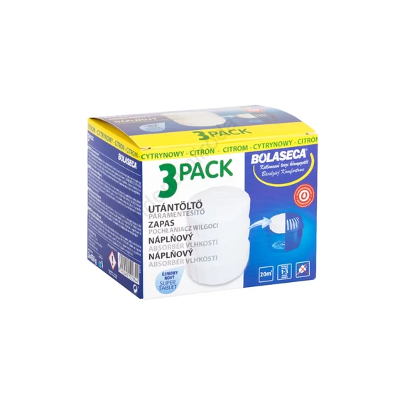 Páramentesítő utántöltő tabletta 3 x 450 g Bolaseca citrom