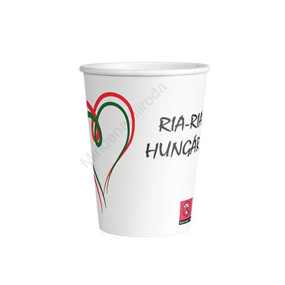 Pohár 320 ml papír 6 db/csomag mintás Ria-ria Hungária design, szurkolói Magyarország