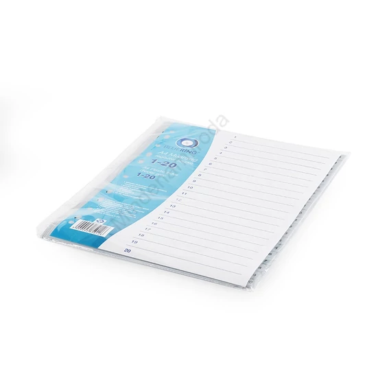 Regiszter műanyag 1-20 Bluering® szürke