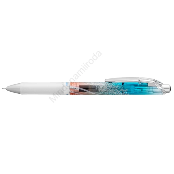 Rollertoll zselés 0,5mm, tűhegyű Pentel EnerGelX,Kiriko Edition, Kikutsunagi írásszín kék