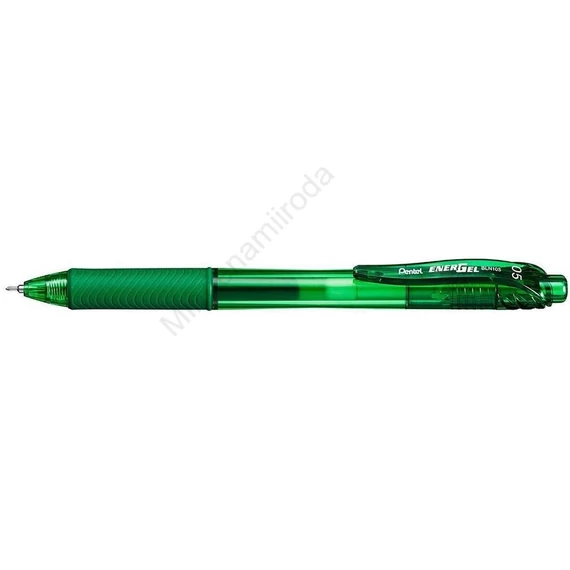 Rollertoll zselés 0,25mm, tűhegyű BLN105-DX, Pentel EnerGelX, írásszín zöld