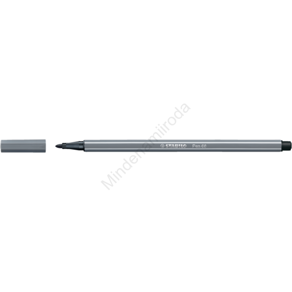 Rostirón, filctoll 1mm, M STABILO Pen 68 sötétszürke
