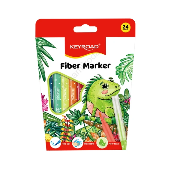 Rostirón, filctoll készlet 2 mm 24 db/bliszter Keyroad vegyes színek