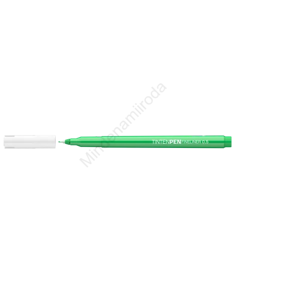 Rostirón, tűfilc vízbázisú, 0,5mm, kerek test, Tinten Pen Ico zöld