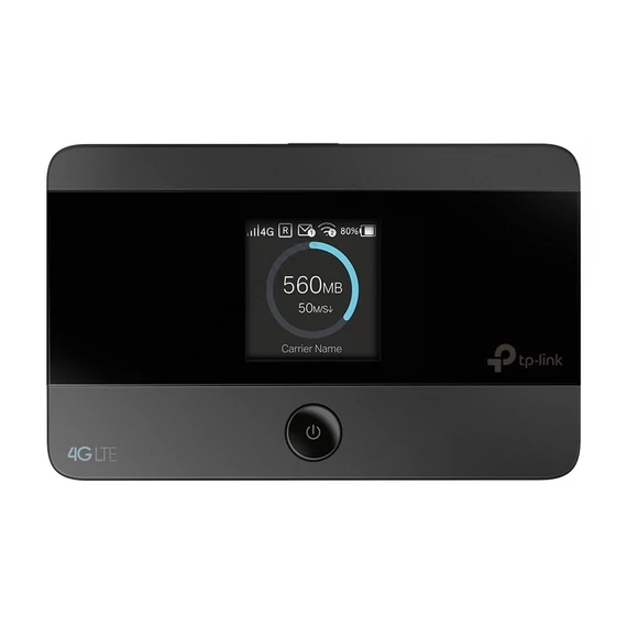 Router TP-LINK M7350 WIFI hordozható (HOTSPOT, 150 Mbps, Dualband, 3G/4G LTE + SIM+microSD aljzat) fekete