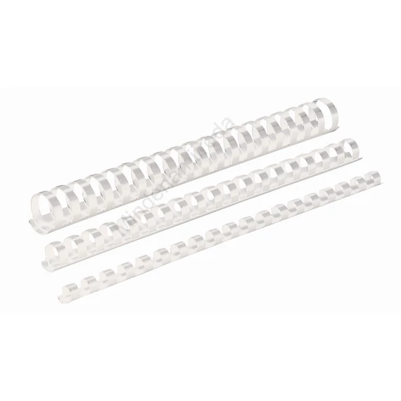 Spirál műanyag, 8mm, 21-40lap, 100 db/doboz, Fellowes® fehér