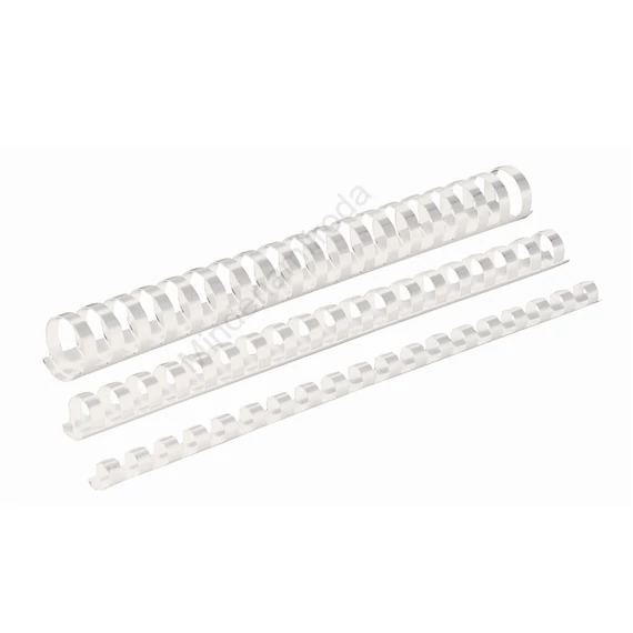 Spirál műanyag, 8mm, 21-40lap, 100 db/doboz, Fellowes® fehér