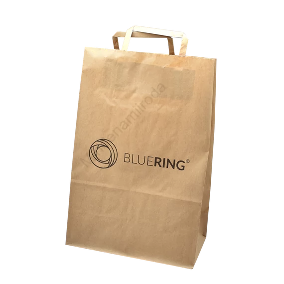 Szalagfüles papírtáska 26x12x36cm Bluering® barna