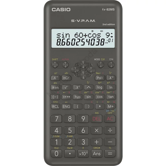 Számológép tudományos 240 funkcióss Casio FX 82 MS 2E fekete