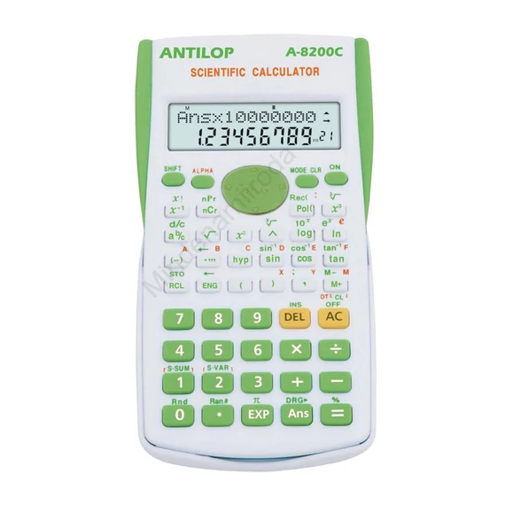 Számológép tudományos 240 funkciós zöld Antilop A-8200C