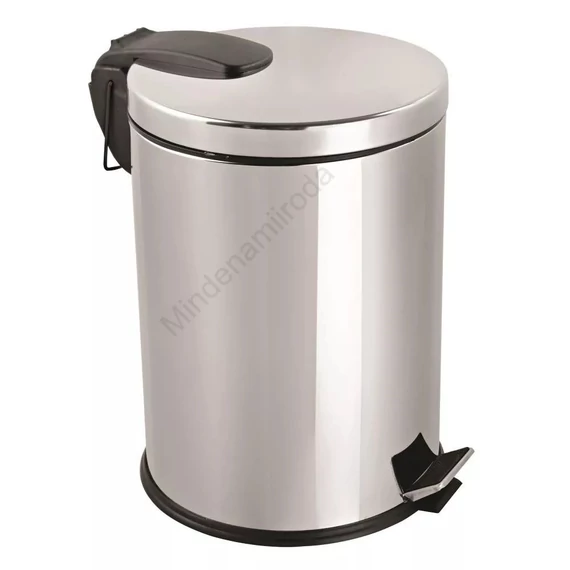 Szemetes kuka pedálos rozsdamentes króm 12 literes DM0104