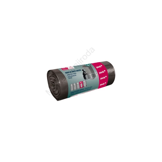 Szemeteszsák 160 liter 120 x 87 cm 35 mikron 10 db/tekercs York_090540 fekete