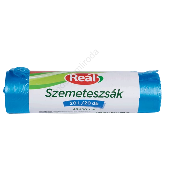 Szemeteszsák 20 liter 49 x 50 cm 20 db/tekercs kék