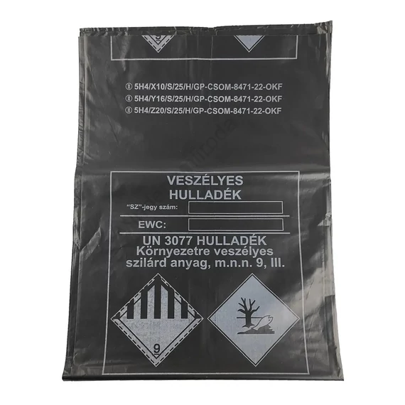 Szemeteszsák ADR 220 liter 95 x 125 cm 60 mikron LINPE/LPE fekete