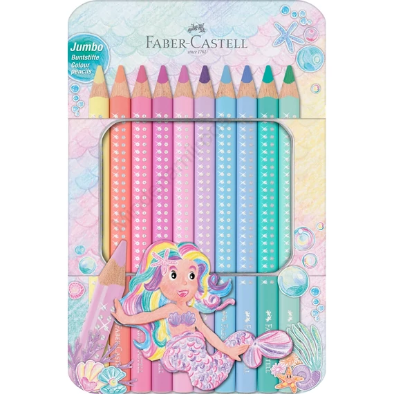 Színes ceruza készlet háromszögletű SPARKLE Faber-Castell 10klf. szín