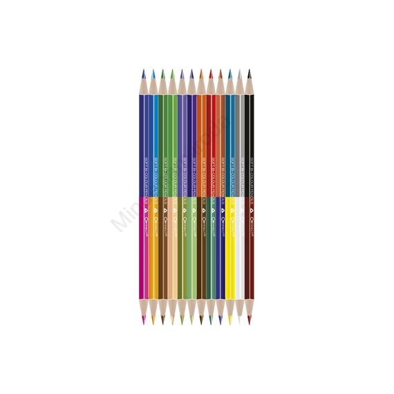 Színes ceruza készlet, kétvégű duocolor 12/24 szín Connect 24 klf. szín