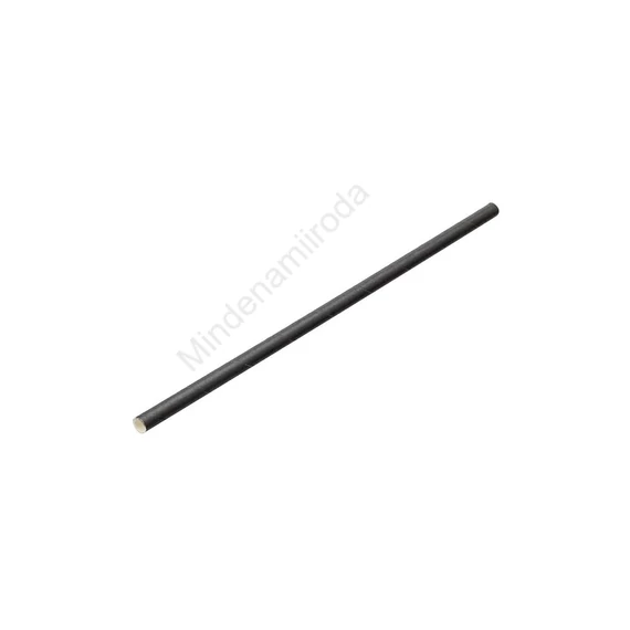 Szívószál papír 6 x 230 mm 100 db/csomag fekete