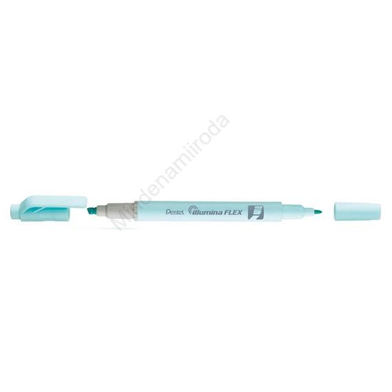 Szövegkiemelő kétvégű 1/3,5mm, vágott és kúphegyű, Pentel pasztell kék