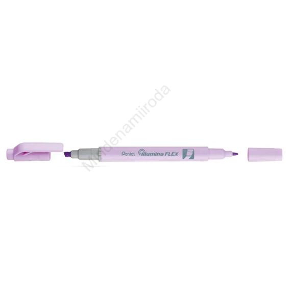 Szövegkiemelő kétvégű 1/3,5mm, vágott és kúphegyű, Pentel pasztell lila