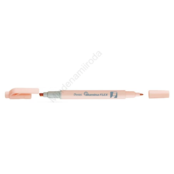 Szövegkiemelő kétvégű 1/3,5mm, vágott és kúphegyű, Pentel pasztell narancssárga