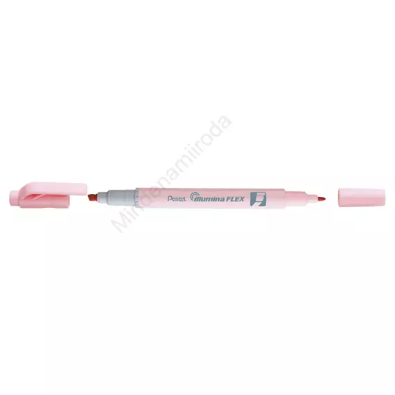 Szövegkiemelő kétvégű 1/3,5mm, vágott és kúphegyű, Pentel pasztell rózsaszín