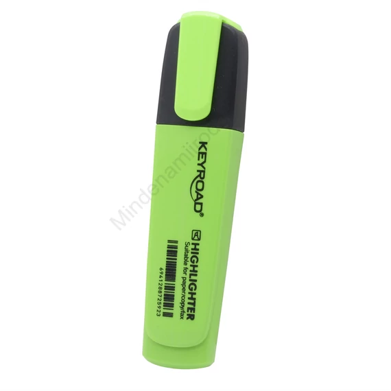 Szövegkiemelő vágott hegyű, lapos test Keyroad Fluo neon zöld