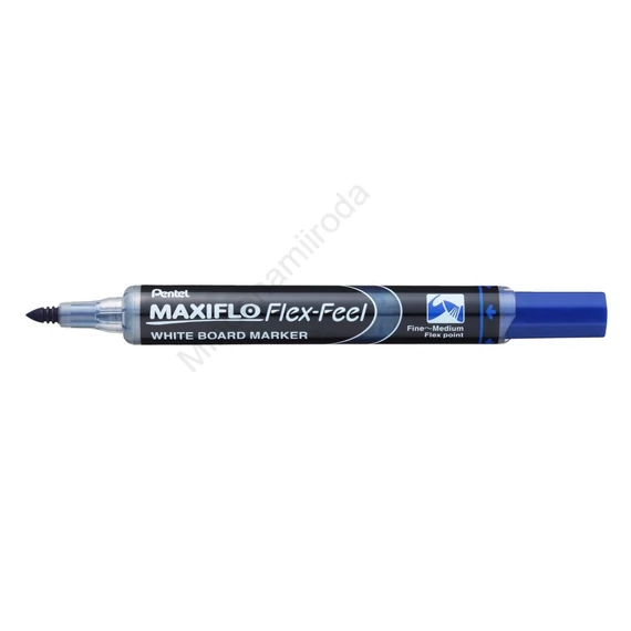 Táblamarker 1-5mm, hajlékony hegyű Pentel Maxiflo Flex Feel kék