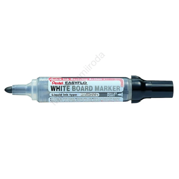 Táblamarker 2mm, kerek, utántölthető Pentel Easyflo fekete