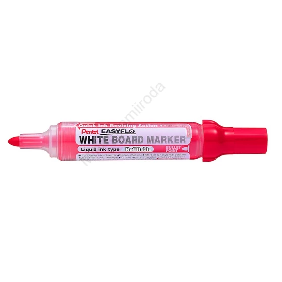 Táblamarker 2mm, kerek, utántölthető Pentel Easyflo piros