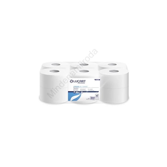 Toalettpapír 2 rétegű közületi átmérő: 19 cm 100 % cellulóz 12 tekercs/karton 19 J Strong Lucart Smart_812516 hófehér