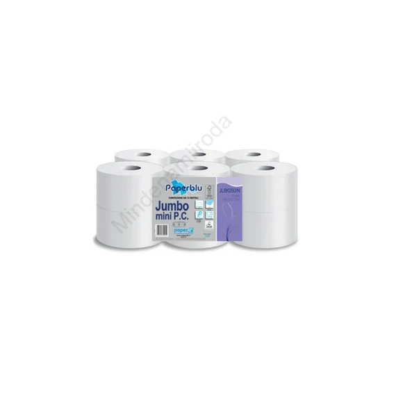 Toalettpapír 2 rétegű közületi 100% cellulóz 150 m/tekercs 12 tekercs/csomag Jumbo Super Mini Paperdi