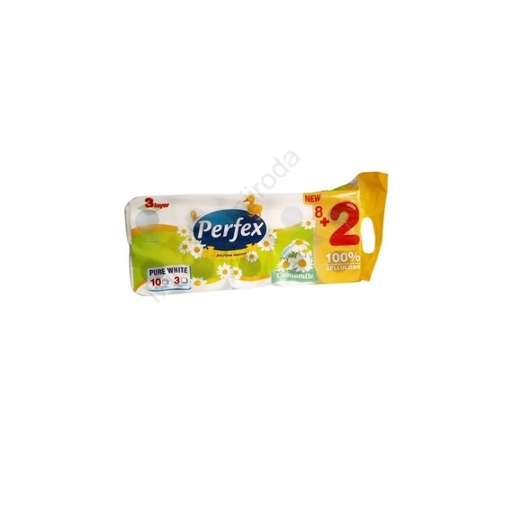 Toalettpapír 3 rétegű 150 lap/tekercs 8+2 tekercs/csomag Boni Perfex DeLuxe kamillás