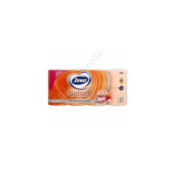 Toalettpapír 3 rétegű 150 lap/tekercs 8 tekercs/csomag Zewa Cashmere Peach