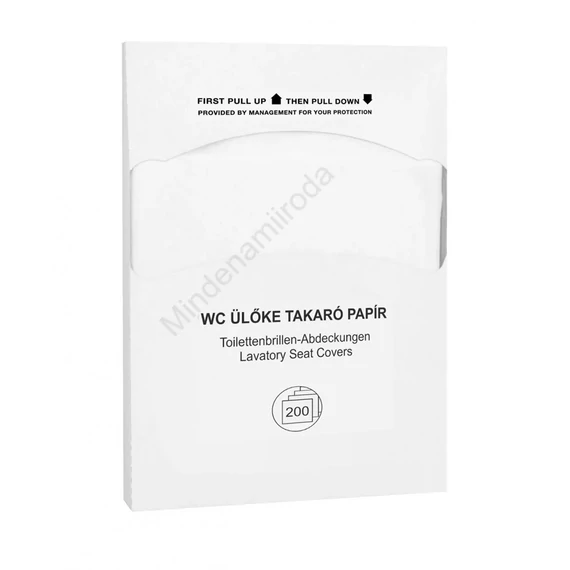 Toalettülőke takaró papír 200 lap/csomag 10 cs/karton Alpha fehér