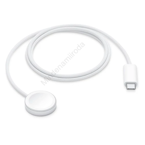 Töltő asztali APPLE (Type-C, wireless, gyorstöltő, 100cm, textil, MX2H2ZM/A utód, APPLE Watch töltő) fehér