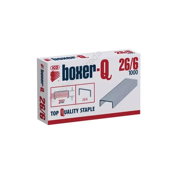 Tűzőkapocs 26/6 dobozos Boxer -Q