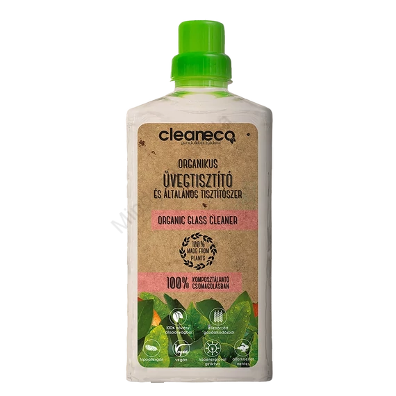 Üvegtisztító és általános tisztítószer 1 liter organikus Cleaneco