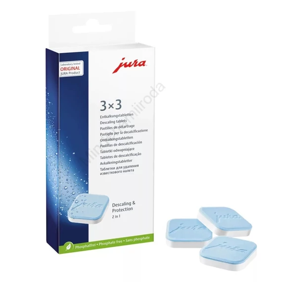 Vízkőoldó tabletta kávéfőző gépekhez 3x3 db/doboz Jura_61848
