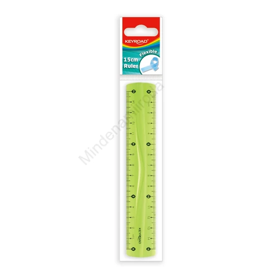 Vonalzó 15 cm, flexibilis Keyroad vegyes színek