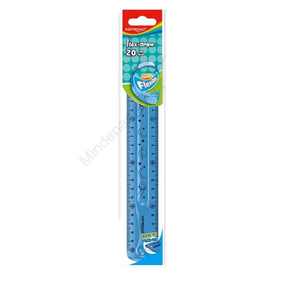 Vonalzó 20 cm, flexibilis Keyroad Flex Draw vegyes színek