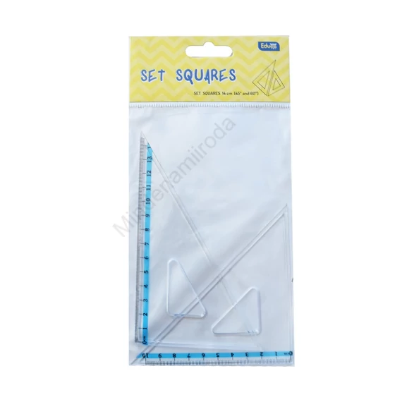 Vonalzókészlet, háromszög 10 cm és 14cm, ( 45°/60° ) 2 db/bliszter Educa