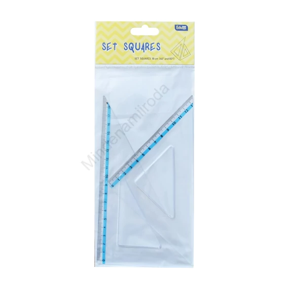 Vonalzókészlet, háromszög 13 cm és 18cm, ( 45°/60° ) 2 db/bliszter Educa