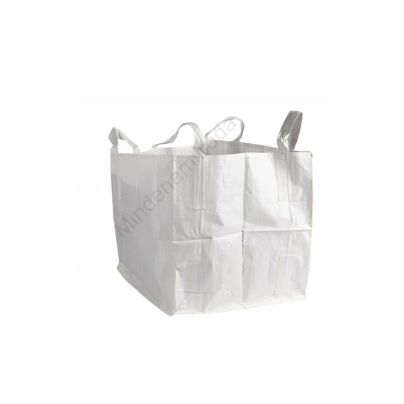 Zsák BIG-BAG 90x90x100 cm 1 tonna teherbírás alul zárt 4 füllel fehér