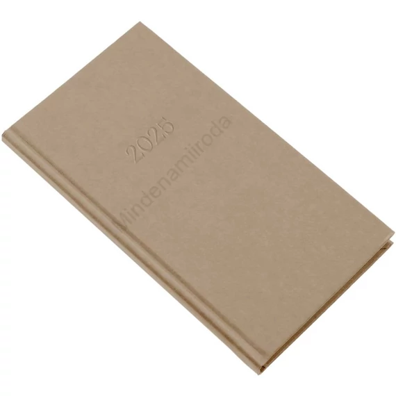 Zsebnaptár álló Standard, fehér lapokkal drapp Realsystem 2026.