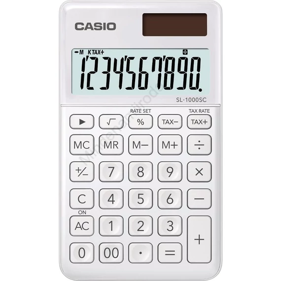 Zsebszámológép 10 digit Casio SL 1000 SC fehér