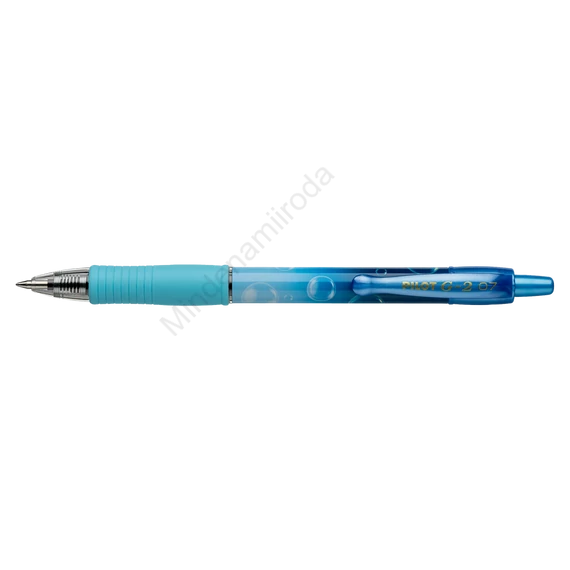 Zseléstoll 0,7mm, nyomógombos Pilot G-2 Bubble kék test, írásszín kék