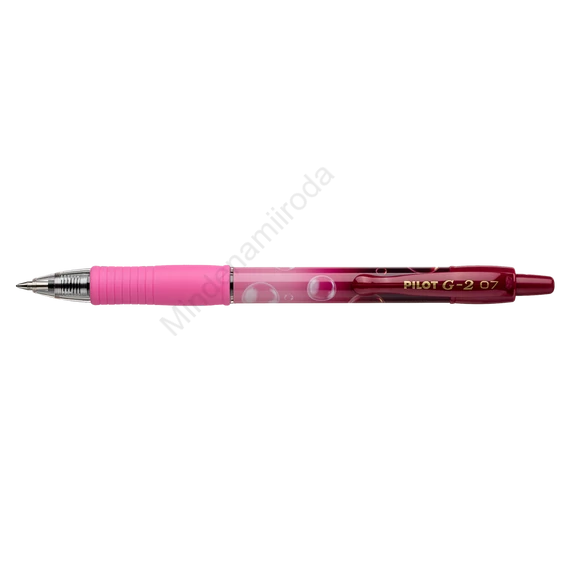 Zseléstoll 0,7mm, nyomógombos Pilot G-2 Bubble rózsaszín test, írásszín kék