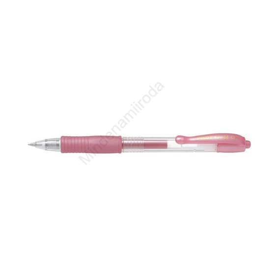 Zseléstoll 0,7mm, nyomógombos Pilot G-2, írásszín metál rózsaszín